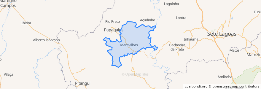 Mapa de ubicacion de Maravilhas.