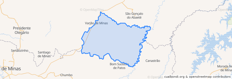 Mapa de ubicacion de Varjão de Minas.