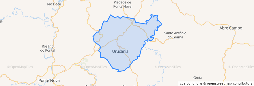 Mapa de ubicacion de Urucânia.