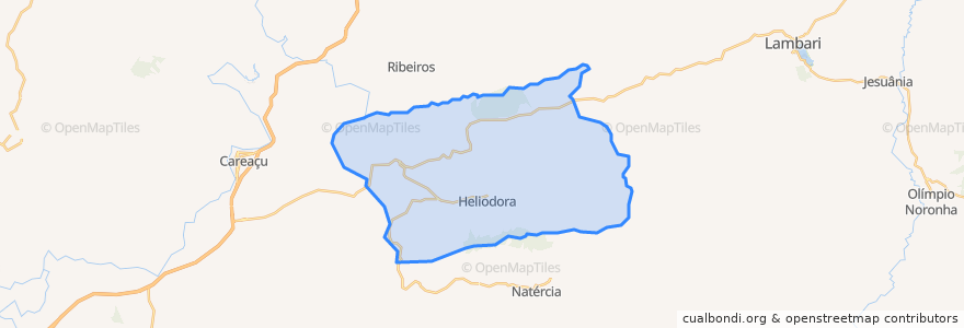 Mapa de ubicacion de Heliodora.