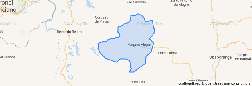 Mapa de ubicacion de Vargem Alegre.