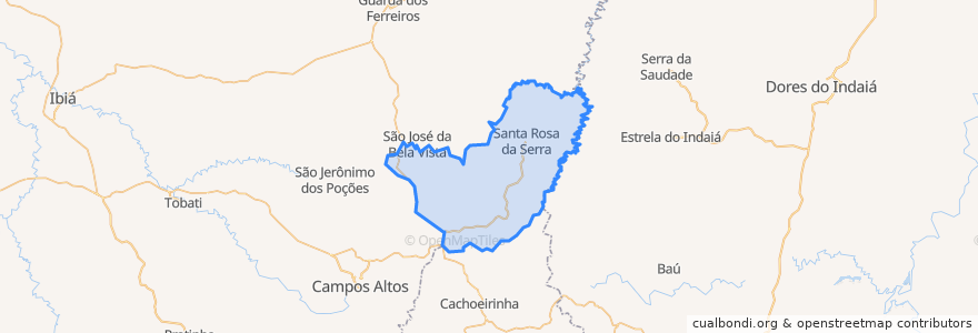 Mapa de ubicacion de Santa Rosa da Serra.