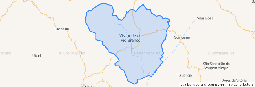 Mapa de ubicacion de Visconde do Rio Branco.