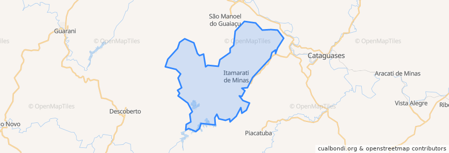 Mapa de ubicacion de Itamarati de Minas.