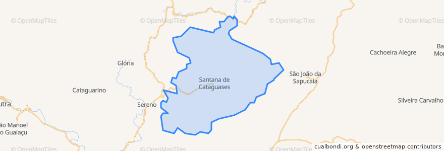 Mapa de ubicacion de Santana de Cataguases.