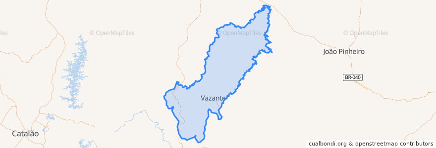 Mapa de ubicacion de Vazante.