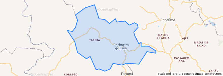 Mapa de ubicacion de Cachoeira da Prata.