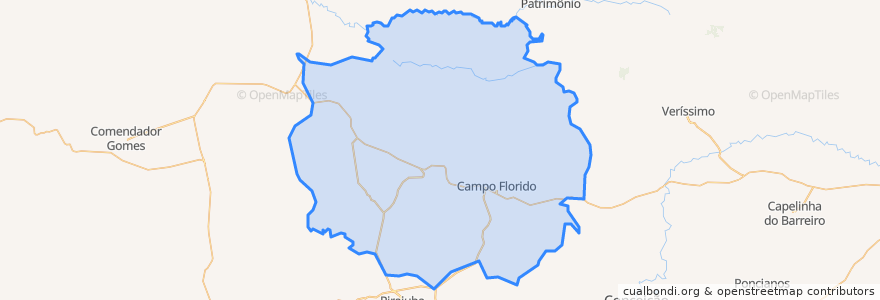 Mapa de ubicacion de Campo Florido.