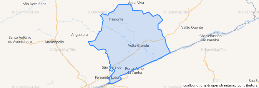 Mapa de ubicacion de Volta Grande.