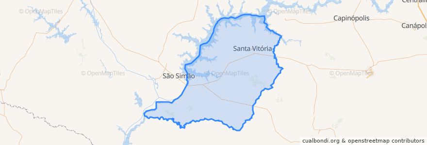 Mapa de ubicacion de Santa Vitória.