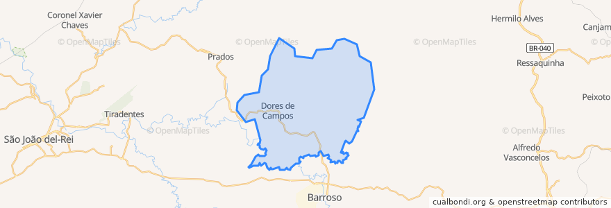 Mapa de ubicacion de Dores de Campos.