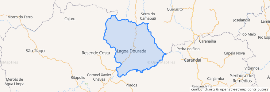 Mapa de ubicacion de Lagoa Dourada.