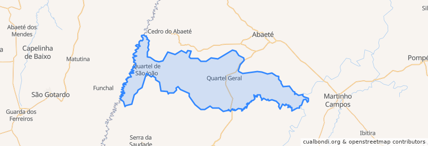 Mapa de ubicacion de Quartel Geral.