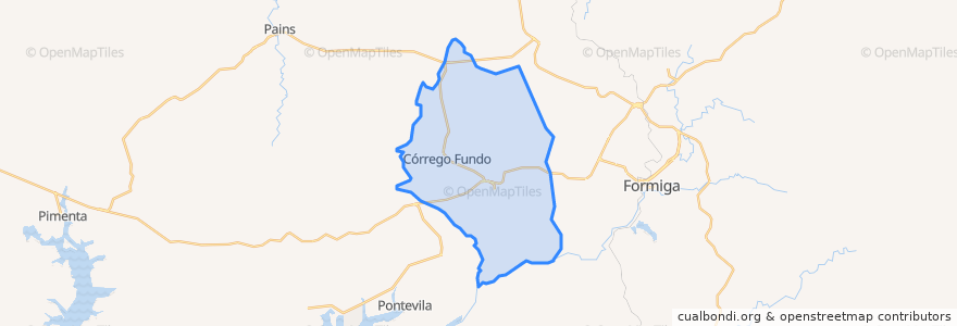 Mapa de ubicacion de Córrego Fundo.