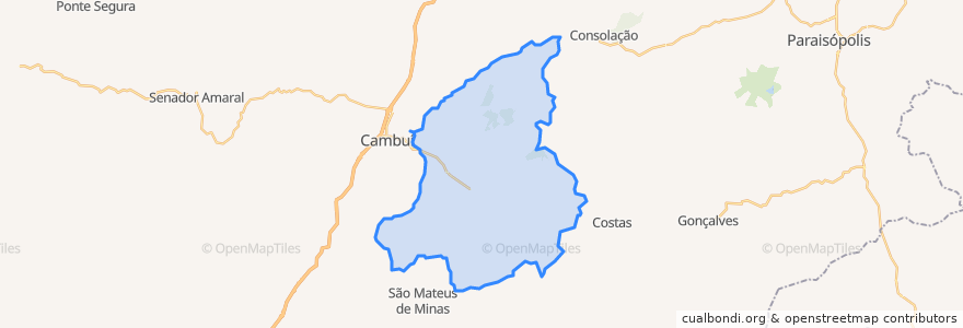 Mapa de ubicacion de Córrego do Bom Jesus.