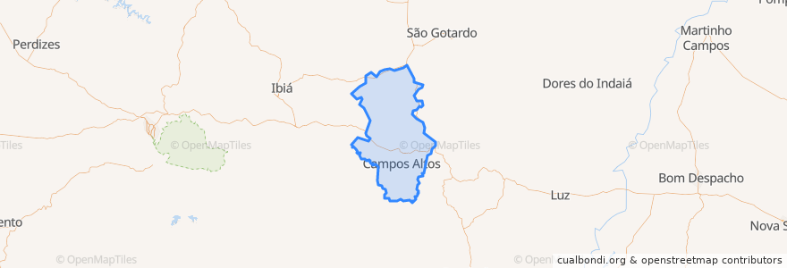 Mapa de ubicacion de Campos Altos.