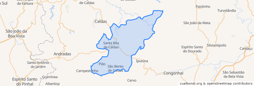 Mapa de ubicacion de Santa Rita de Caldas.