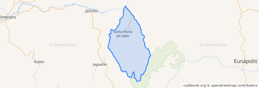 Mapa de ubicacion de Santa Maria do Salto.