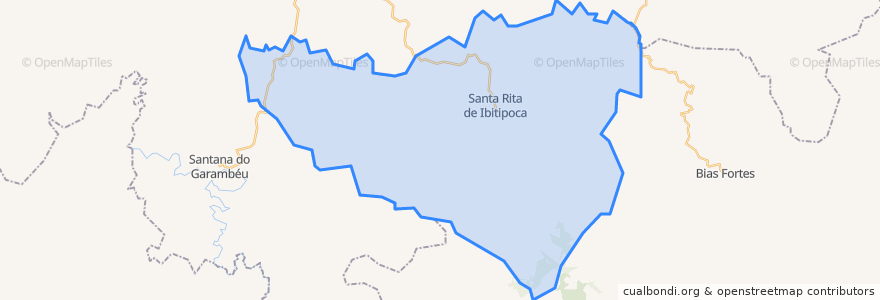 Mapa de ubicacion de Santa Rita de Ibitipoca.