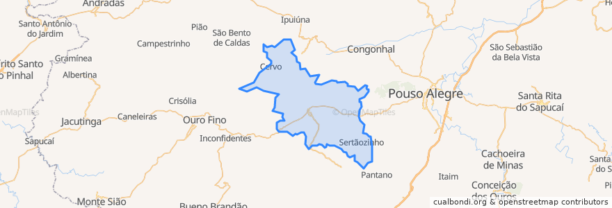 Mapa de ubicacion de Borda da Mata.