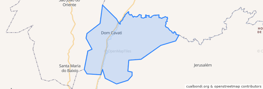 Mapa de ubicacion de Dom Cavati.