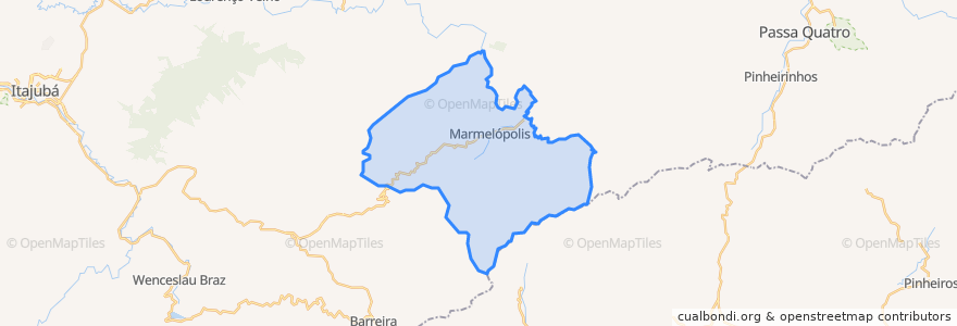 Mapa de ubicacion de Marmelópolis.