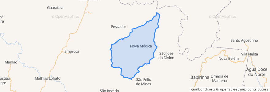 Mapa de ubicacion de Nova Módica.