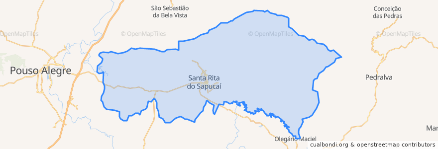 Mapa de ubicacion de Santa Rita do Sapucaí.