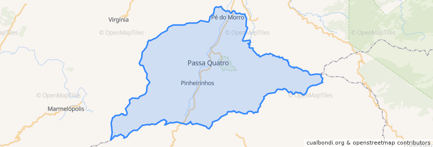 Mapa de ubicacion de Passa Quatro.