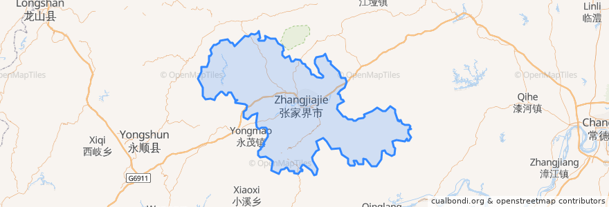 Mapa de ubicacion de District de Yongding.