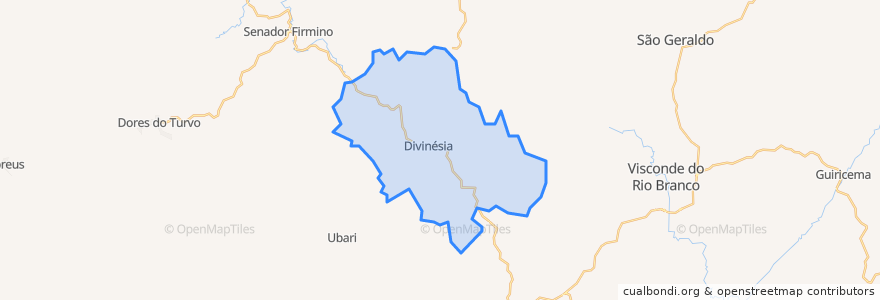 Mapa de ubicacion de Divinésia.