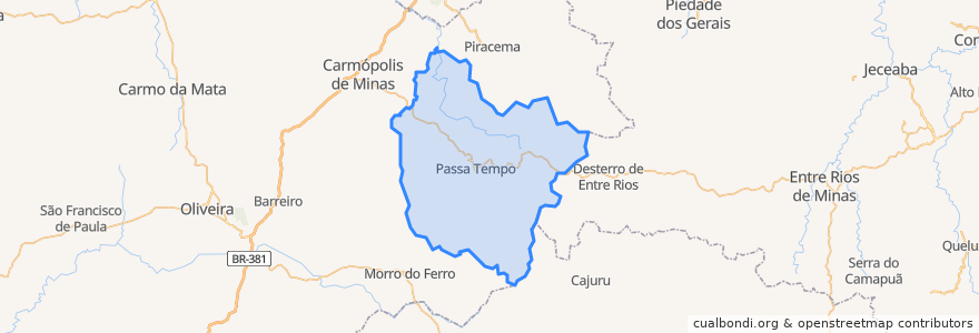 Mapa de ubicacion de Passa Tempo.