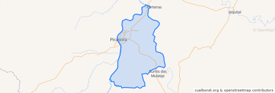 Mapa de ubicacion de Pirapora.