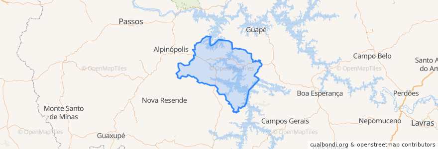 Mapa de ubicacion de Carmo do Rio Claro.