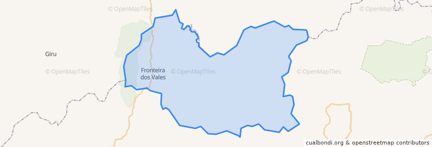 Mapa de ubicacion de Fronteira dos Vales.