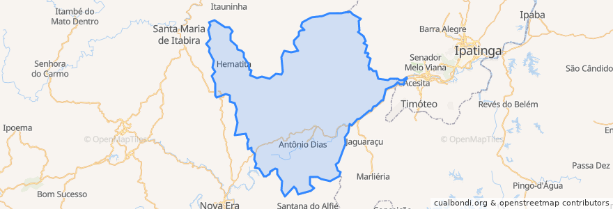 Mapa de ubicacion de Antônio Dias.