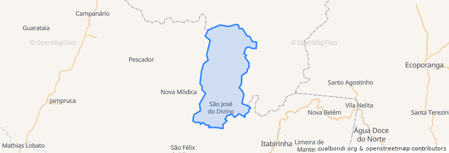 Mapa de ubicacion de São José do Divino.