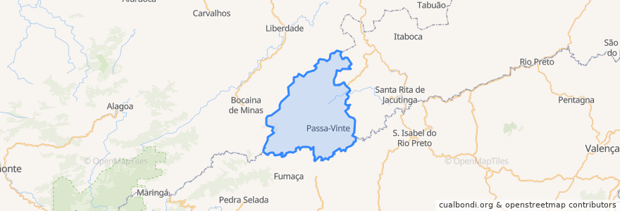 Mapa de ubicacion de Passa Vinte.