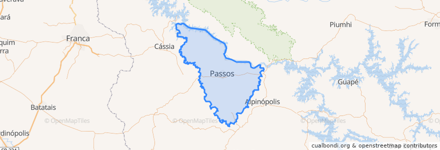 Mapa de ubicacion de Passos.