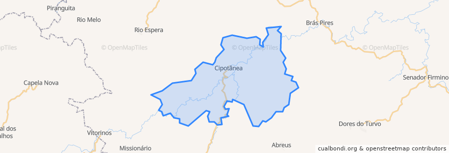 Mapa de ubicacion de Cipotânea.