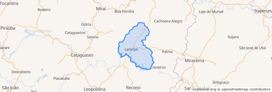 Mapa de ubicacion de Laranjal.