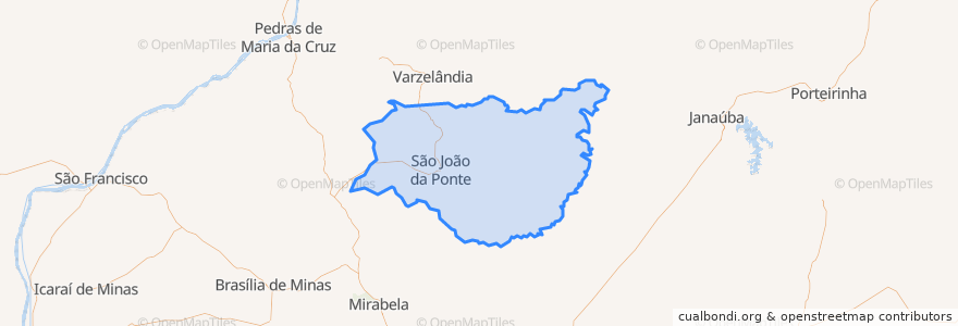 Mapa de ubicacion de São João da Ponte.