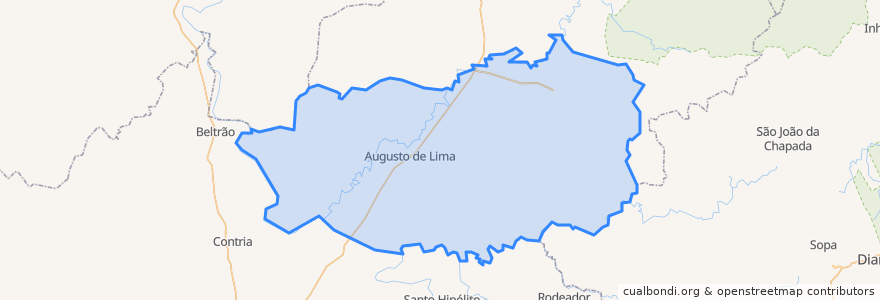 Mapa de ubicacion de Augusto de Lima.