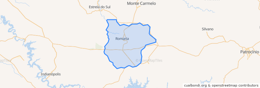 Mapa de ubicacion de Romaria.