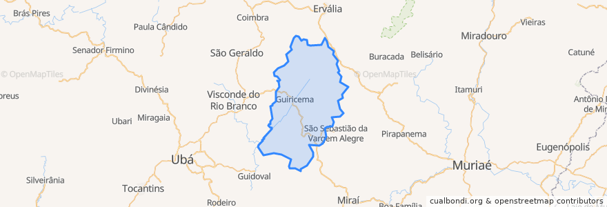 Mapa de ubicacion de Guiricema.