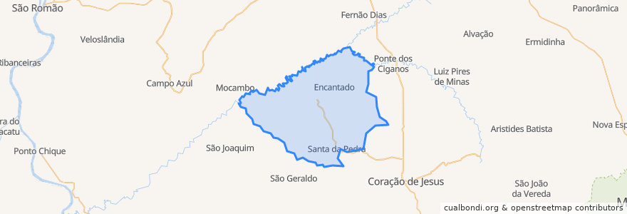 Mapa de ubicacion de São João do Pacuí.