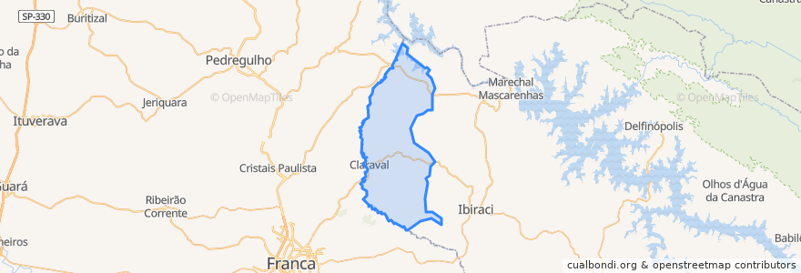 Mapa de ubicacion de Claraval.