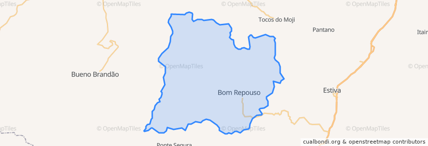 Mapa de ubicacion de Bom Repouso.