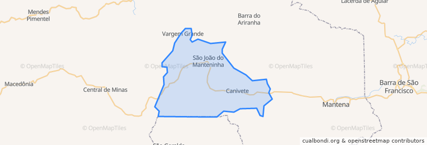 Mapa de ubicacion de São João do Manteninha.