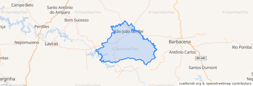 Mapa de ubicacion de São João del-Rei.